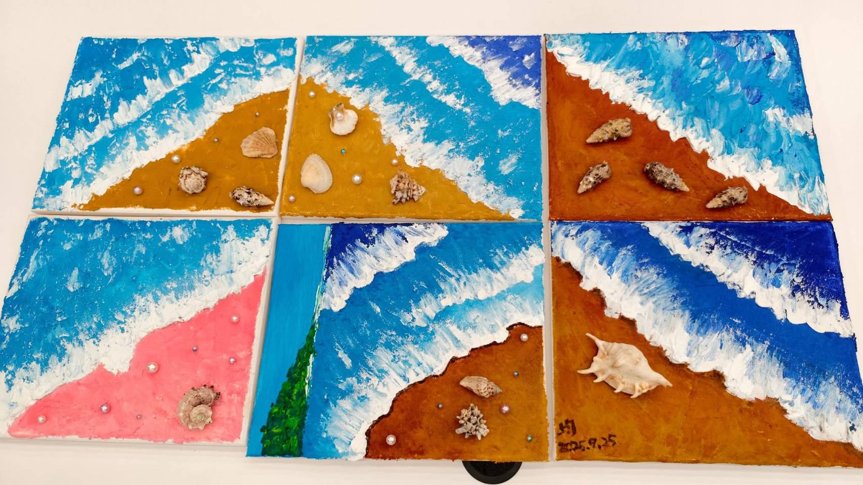 貝殼拼貼作品成果